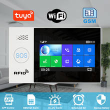 Smart Tuya Alarm WiFi GSM Alarm GPRS Wireless Home Alarms System with IP Camera APP Touch Screen RFID SOS Alexa Alarm Google 2024 - buy cheap