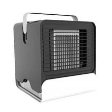 Ar condicionado portátil com luz led, prático, ventilador e refrigerador usb 2024 - compre barato