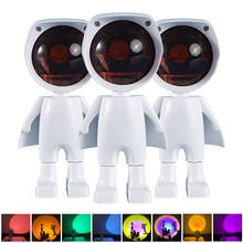 2021 Rainbow Sunset Projector Robot Design Atmosphere Led Light usb Colorful Lamp Bedroom Coffe Shop Background Wall Decoration 2024 - buy cheap