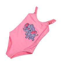European and American cartoon pink baby elephant swimsuit one-piece Korean sequined children's swimsuit  XYY-1 2024 - buy cheap
