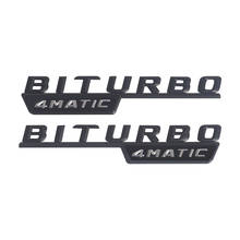 BITURBO-pegatina lateral para coche, accesorio negro para AMG Mercedes Benz CLA CLS AMG W117 W212 E63 W202 W205 W176 W207, 1 par 2024 - compra barato