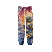 Pantalones de chándal con estampado 3D de dragón chino para hombre y mujer, pantalón de chándal para Fitness, Primavera, novedad de 2021 2024 - compra barato