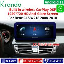 Krando android 11.0 12.3 navigation navigation rádio do carro dvd navegação para mercedes benz cls w218 2011-2018 ntg 4.0 4.5 5.0 multimídia player 2024 - compre barato