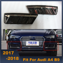 High Quality Car Front Bumper Fog Light Grille Grill For Audi A4 B9 2017 2018 Fog Light Lamp Cover Honeycomb Mesh 2024 - buy cheap