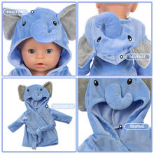 Baby New Born Fit 18 inch 43cm Doll Clothes Accessories Blue Elephant Pink Rabbit Unicorn Nightgown For Baby Birthday Gift 2024 - buy cheap