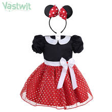 Baby Girls Mini Mouse Dress Polka Dots Tutu Dress Summer Children Costumes Toddler Kids Halloween Cartoon Cosplay Party Dresses 2024 - buy cheap