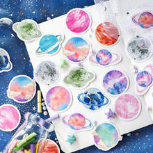 Pegatinas de papelería de planeta de Color, divertidas etiquetas decorativas de palo de álbum Kawaii, juguete para álbum de recortes, planificador, 45 unids/caja 2024 - compra barato