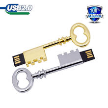 USB 2,0 металлический флеш-накопитель в виде ключа 64 ГБ 32 ГБ оперативной памяти, 16 Гб встроенной памяти, 8 ГБ флэш-накопитель USB флеш-накопитель 2,0 USB U диск USB флэш-памяти Menory Stick подарок 2024 - купить недорого