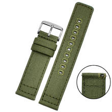 Double-sided nylon watchband for brand wristwatches band quick release canvas strap 18mm 20mm 22mm black khaki armygreen 2024 - buy cheap