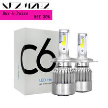 2 pcs C6 H4 Hi/Lo LED Car Headlight Bulbs H7 LED 36W COB H1 H11 9005 9006  Lights Fog Lamps Car Styling 2024 - buy cheap