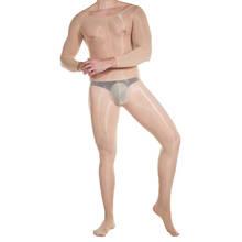 Meia-calça unissex transparente brilhante, meia-calça sexy em u convexa, peça única para body body 2024 - compre barato