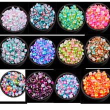 3-8mm Mixed Gradient Random Mermaid Half Round ABS Pearl Bead For Diy Clothing Bead Crafts Nail Art Jewelry Making  Accessories 2024 - buy cheap