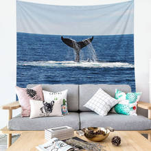 Dolphin Blue Sea Wall Hanging Tapestry Summer Scenery Women Girls Bed Room Drom Room Decor Tapestries Hippie Tapestry Polyester 2024 - buy cheap