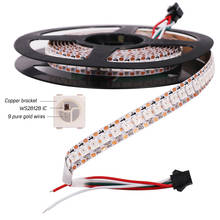 Ws2812b-fita de led rgb smd5050, 1m, 2m, 3m, 4m, 5m, à prova d'água, cores variadas, faixa flexível com 30/60/144 leds/m 2024 - compre barato