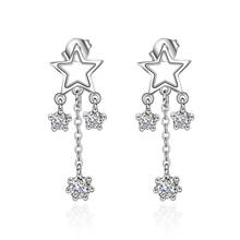 Prevent Allergy quality Zircon Star Statement Earrings For Women pendientes oorbellen Tassel Drop Earring Jewelry 2024 - buy cheap