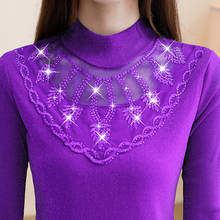Women Blouse 2021 Spring Lace Women's Autumn  Winter Long Sleeves Top Blusas Ropa De Mujer 2024 - buy cheap