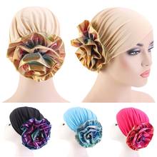 Indian Hat Cap Women Flower Hair Loss Turban Muslim Bonnet Head Wrap Cover Chemo Cancer Caps Beanies Skullies Islamic Headscarf 2024 - buy cheap