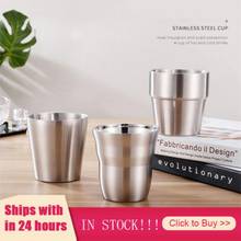 Double Wall Stainless Steel Coffee Mug 300ml Portable Cup Travel Tumbler Coffee Jug Milk Tea Cups Double Office Water Mugs 2024 - buy cheap