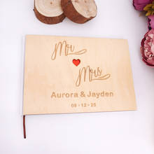 Custom Wooden Cover Wedding Guestbook Personalized White Blank Book Party Guest Gift Party Different Size Book 2024 - buy cheap