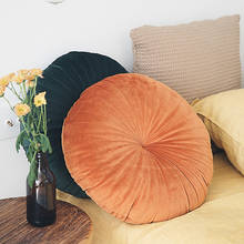 Velvet Pumpkin Pillow Vintage Back Rest Support Cute Chair Padding Office Soft Nordic Travel Picnic Pillows Home Decoration 2024 - buy cheap