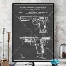 ZT210 Collection Colt 1911 Firearm Patent Blueprint Diagram Poster Print Canvas Picture Home Painting Wall Art Living Room Decor 2024 - buy cheap