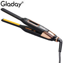 Gladiay-miniplancha de pelo eléctrica para hombre, alisador de pelo profesional, calentamiento rápido 2024 - compra barato