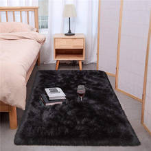 Alfombras rectangulares de piel de oveja, tapete de lujo, suave, peluda, mullida, moderna, para sala de estar y dormitorio 2024 - compra barato