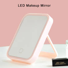 Makeup Mirror With LED Light USB Charging Fill Light desktop Folding Portable Mirrors With Touch Dimmer Switch Vanity Mirror 2024 - buy cheap