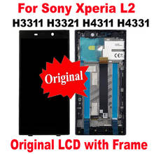 Original Melhor Trabalho Display LCD Tela Do Painel de Toque Digitador Assembléia com Quadro Para Sony Xperia Telefone L2 sensor de Pantalla 2024 - compre barato