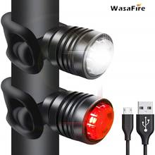 WasaFire 2pcs LED Bike Lights USB Rechargeable Bicycle Rear Light MTB Road Bike Taillight Safety Warning Cycling Front Tail Lamp 2024 - buy cheap