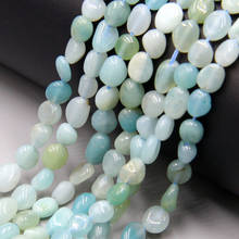 Natural pebble Irregular Blue Amazonite Stone Beads Smooth freeform Loose Spacer Beads For Jewelry Making DIY Bracelet Necklaces 2024 - buy cheap