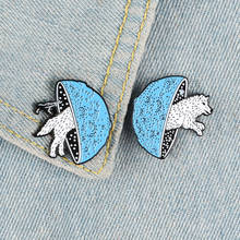 Creative Segmentation Animal Dog Head Lower Body Crossing Time Tunnel Enamel Brooch Alloy Badge Denim Bag Pin Cartoon Jewelry 2024 - buy cheap