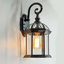 Outdoor Vintage Wall Lamp E27 Bulb Sconce Light Fixtures Retro LED Wall Lamp Porch House Home Yard Garden Lighting Black Bronze 2024 - buy cheap