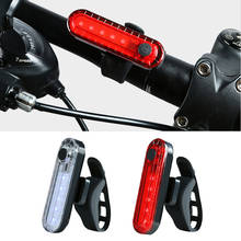 Luz trasera para tija de sillín de bicicleta, linterna LED con USB, alarma de seguridad para ciclismo nocturno 2024 - compra barato