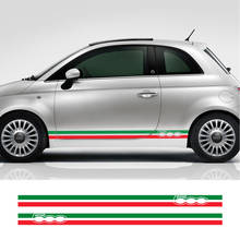 2PCS Italian Flag Auto Vinyl PVC Decals For Fiat 500 Abarth Car Door Side Stripes Skirt Decals Graphics Stickers Car Accessories 2024 - buy cheap
