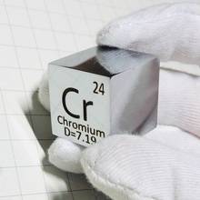 Cubo de cromo de Metal, 1 pulgada, 25,4mm de densidad, 99.7% puro para colección de elementos 2024 - compra barato
