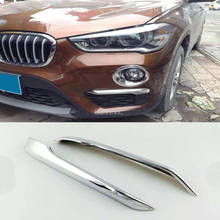 Tampa da pálpebra dianteira cromada, abdômen luz de neblina frontal para bmw x1 f48 2016 2017 2024 - compre barato