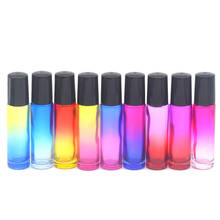 3pcs 10ml Gradient Colorful Roll On Glass Bottle Empty Fragrance Perfume Essential Oil Vial 10cc Roller Black Plastic Cap 2024 - buy cheap