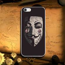 Soft Silicone Phone Case Cover for iPhone X XR XS Max 6 6S 6Plus 6SPlus 7 7Plus 8 8Plus 5 5S 5C SE 4S Bags V For Vendetta Mask 2024 - buy cheap