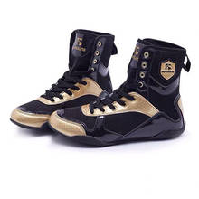 New Professional Wrestliing Shoes Men Light Weight Wrestling Footwears Breathable Gold Boxing Shoes Anti Slip Boxing Sneakers 2024 - buy cheap