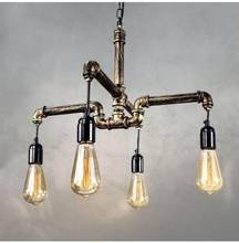 Lamp Retro Vintage Industrial Chandelier Restaurant Bar Bar Light Water Pipe Loft Style Lamp Edison Chandelier 2024 - buy cheap