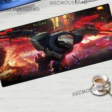 Xgz-mouse pad para jogos, protetor para mouse, tapete de mesa, tecido de metal, antiderrapante, 900x400mm 2024 - compre barato