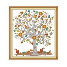 Joy Sunday Cross Stitch Patterns 11ct 14ct DMC Embroidery Needlework Set Tree of Love Chinese Cross Stitch Printed Home Painting 2024 - buy cheap