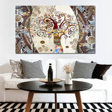 Tela de pintura abstrata mutu, pôster vintage da árvore da vida, imagens artísticas para parede da sala de estar, decoração de parede sem moldura 2024 - compre barato