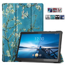 Nice Printed Case For Lenovo Tab M10 FHD Rel TB-X605FC / TB-X605LC 10.1inch Folding PU Leather Flip Stand cover 2024 - buy cheap