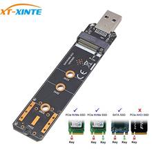 XT-XINTE USB 3,1 для NVME SATA Dual Protocol M.2 Key-B-M адаптер 10 Гбит/с USB3.1 Gen 2 конвертер карта для NVME 2230-2280 SSD 2024 - купить недорого