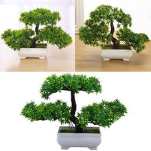18cm Artificial Green Plants Bonsai Simulation Plastic Tree Pot Plant Potted Ornaments for Home Table Garden Office Decoration 2024 - buy cheap