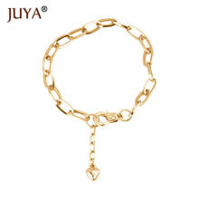 JUYA 2pcs Chain Bracelets Gold Color Trendy Jewelry Bangle Fashion Accessories Bracelet for Women Curb Cuban Link Chain Bracelet 2024 - buy cheap