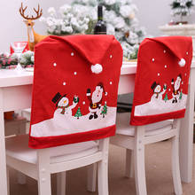 LAPHIL рождественские чехлы для стульев Санта Клаус Снеговик обеденный Чехол для стула «Рождество» украшения для дома рождественские вечерние новогодние украшения 2024 - купить недорого