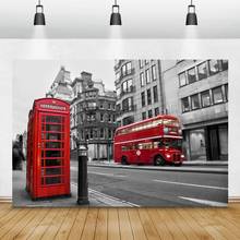 Laeacco-Póster escénico de autobús de calle de Londres, cartel, telones de fondo para estudio fotográfico 2024 - compra barato